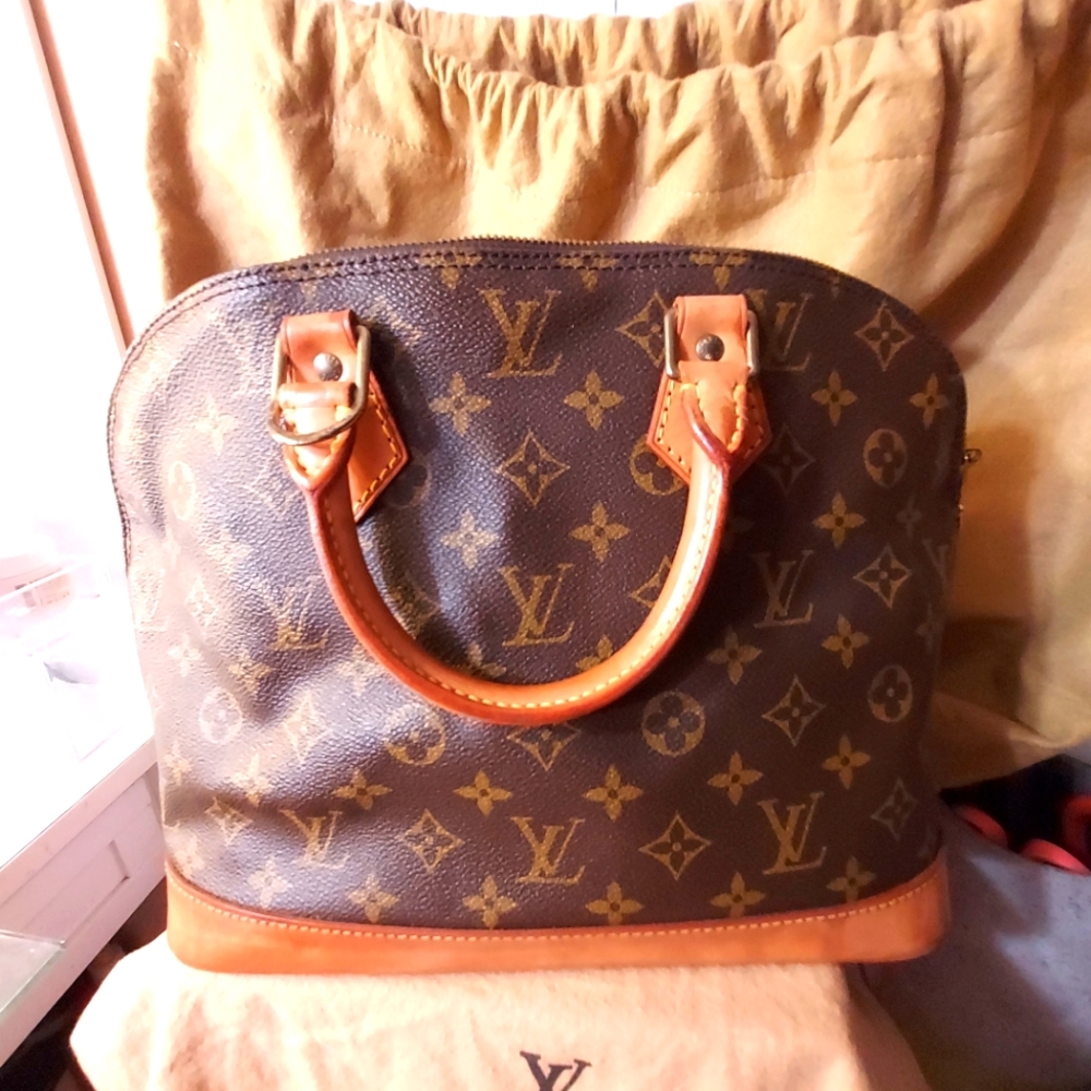 Restored but Unfinished Alma Monogram Handbag